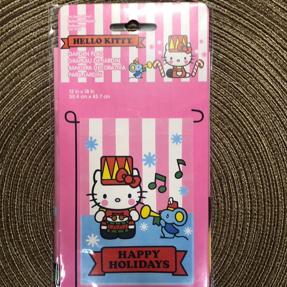 Hello Kitty Garden Flag Christmas Drummer Boy